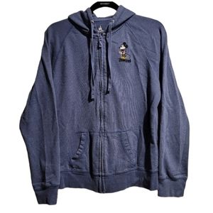 Disney Parks Hoodie Womens Large Sweatshirt Full Zip Disneyland Minnie Mouse